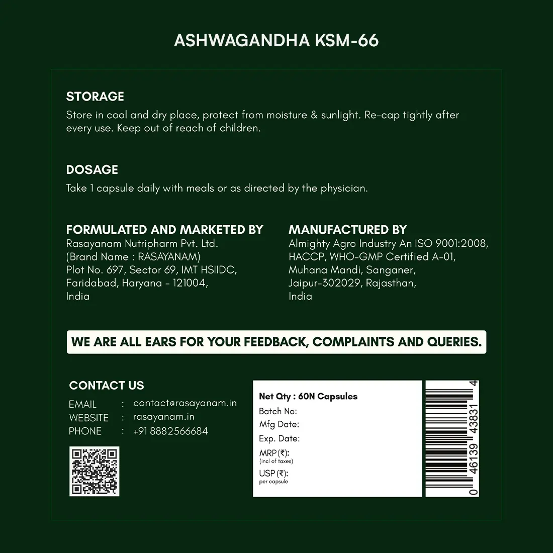 Ashwagandha KSM-66 and Gokhru-60 Combo for Strength, Endurance & Balance - Image 11