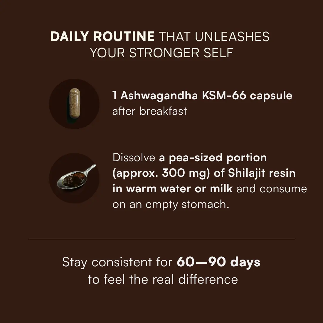 Ashwagandha KSM-66 and Pure Shilajit Combo for Energy, Stamina & Recovery - Image 8