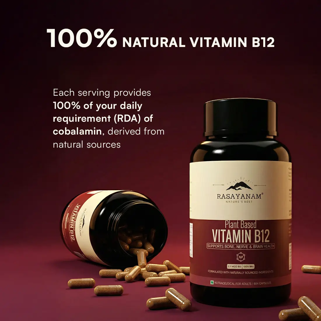 Plant-Based Omega-3 and Vitamin B12 Combo for Brain, Joints & Energy Support - Image 3