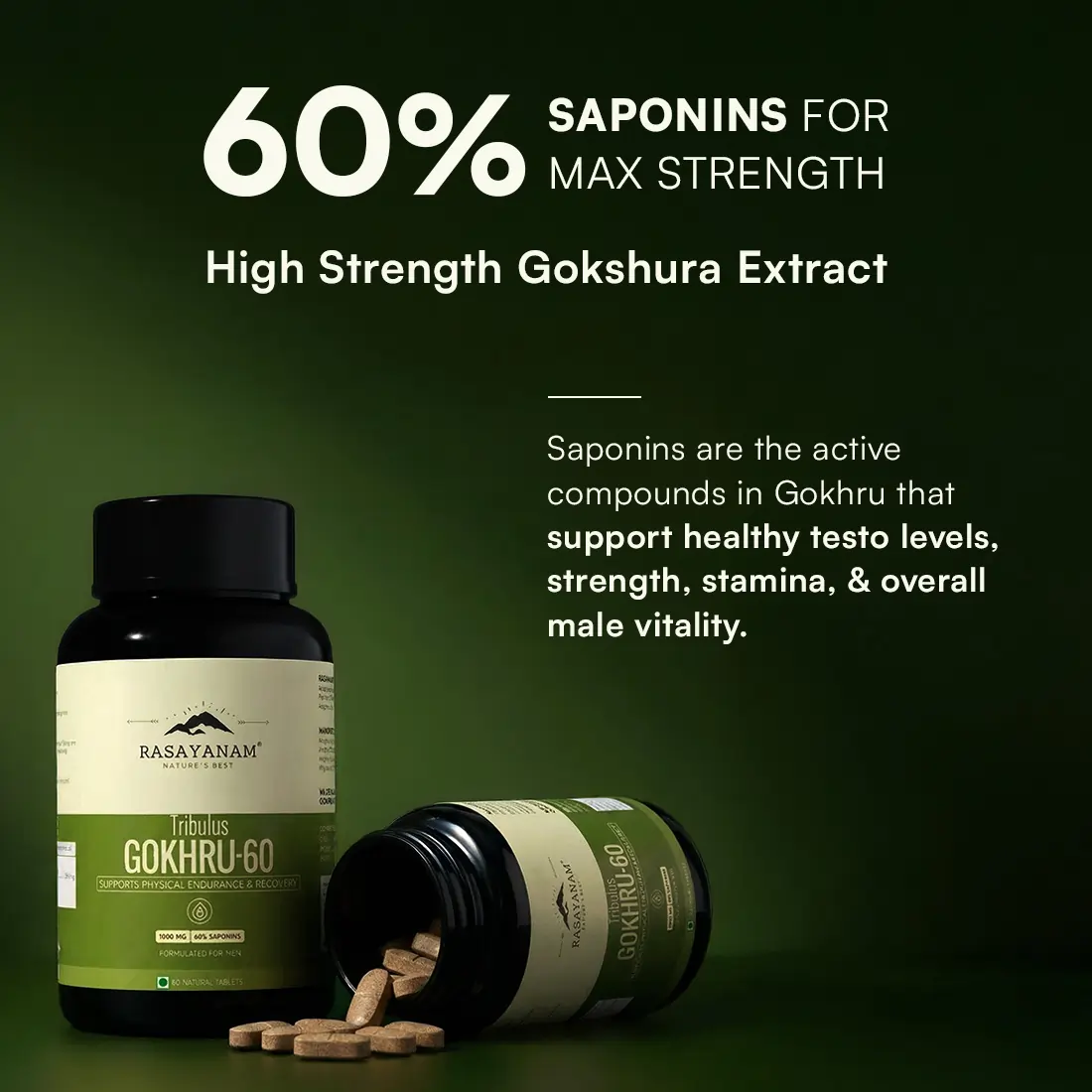Testoboost and Gokhru-60 Combo for Strength, Drive & Vitality - Image 4